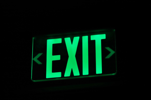 Exit sign signifying a person asking, Can you Cancel A Covered Call